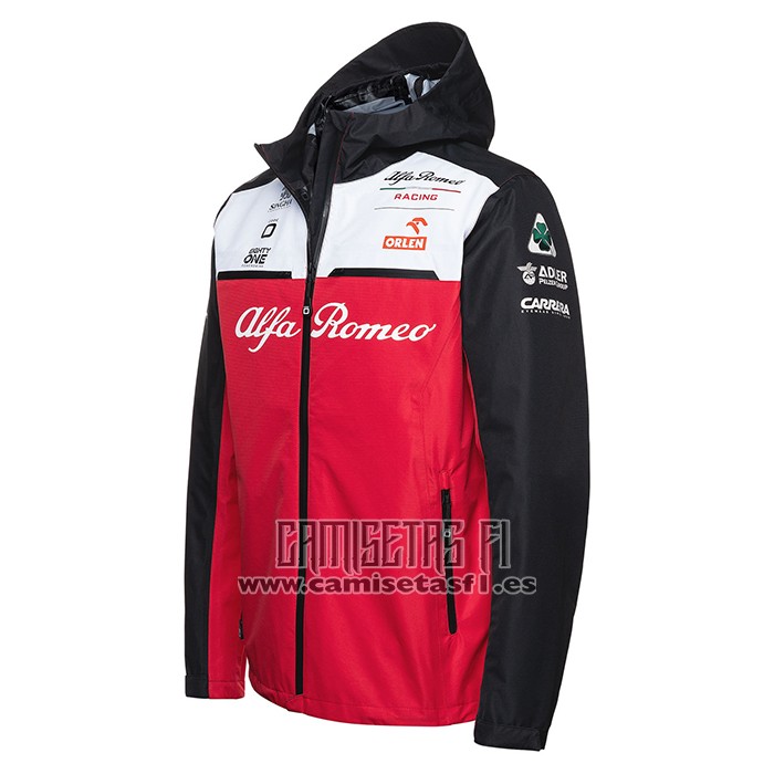 Rompevientos con Capucha del Alfa Romeo Racing F1 2021 Rojo Negro